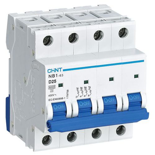 DISJONCTEUR 2 POLE 63 A 6 KA CHINT